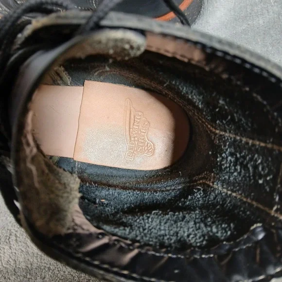 Red Wing 8126 Boots Brogue Ranger Mens 7 D Black Leather Wingtip USA Made 8126 - Picture 8 of 9